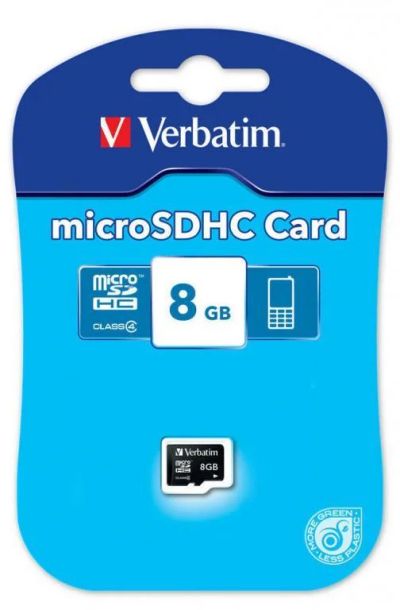 Лот: 1967563. Фото: 1. Карта памяти microSD HC 8 GB Verbatim... Карты памяти