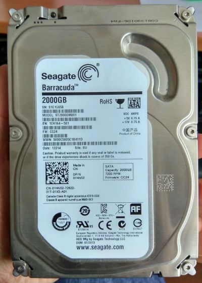 Лот: 15463439. Фото: 1. HDD Seagate Barracuda ST2000DM001... Жёсткие диски (HDD)