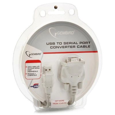 Лот: 25010465. Фото: 1. Переходник USB=>COM Gembird/Cablexpert... Шлейфы, кабели, переходники