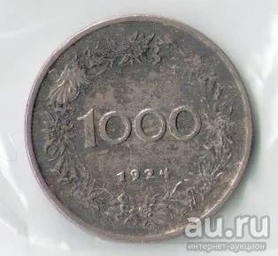 Лот: 14386570. Фото: 1. Австрия 1000 грошей 1924. Германия и Австрия