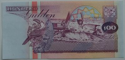 Лот: 9705565. Фото: 1. R Суринам 100 гульденов 1998... Америка