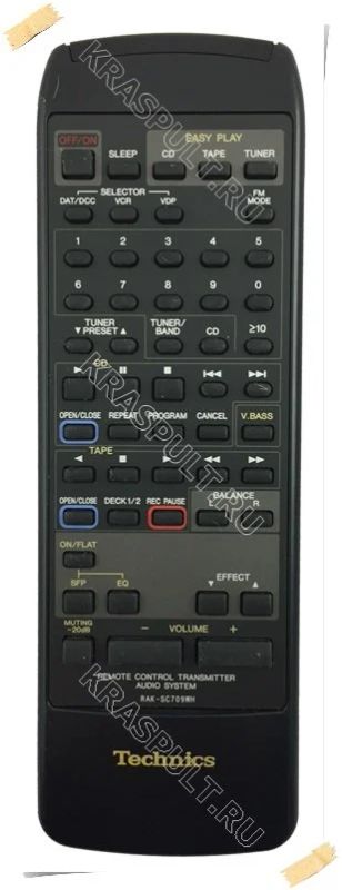 Лот: 15908503. Фото: 1. Пульт TECHNICS RAK-SC709WH. Пульты ДУ