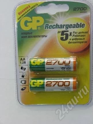 Лот: 320435. Фото: 1. аккумуляторы GP 2700. Батарейки, аккумуляторы, элементы питания