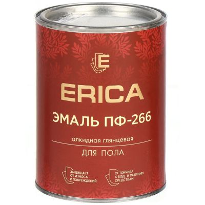 Лот: 24085905. Фото: 1. Эмаль Erica, ПФ-266, для пола... Краски, лаки, растворитель