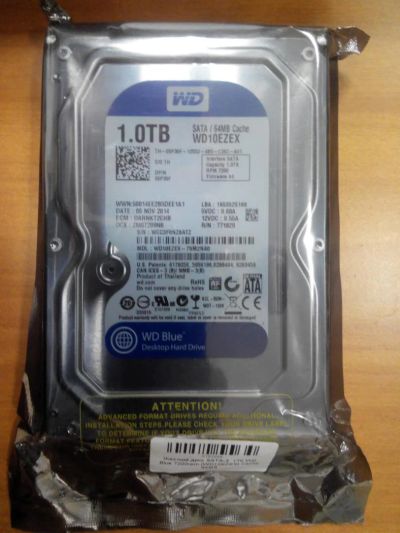 Лот: 6116693. Фото: 1. Жесткий диск WD Blue 1Tb 64gb... Жёсткие диски (HDD)