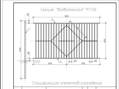 Лот: 7827472. Фото: 1. Забор секция 3 х 1,6 метра. Ворота, заборы, шлагбаумы