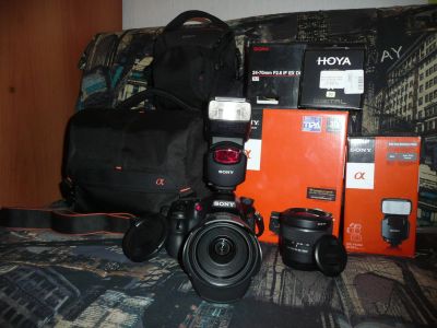 Лот: 4478116. Фото: 1. Комплект Sony a77 Kit + Sigma... Другое (фотокамеры)
