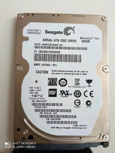 Лот: 17955870. Фото: 1. Жесткий диск Seagate ST320LT020-9YG142. Жёсткие диски (HDD)