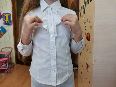 Лот: 16444232. Фото: 1. Блузка школьная. Рубашки, блузки, водолазки