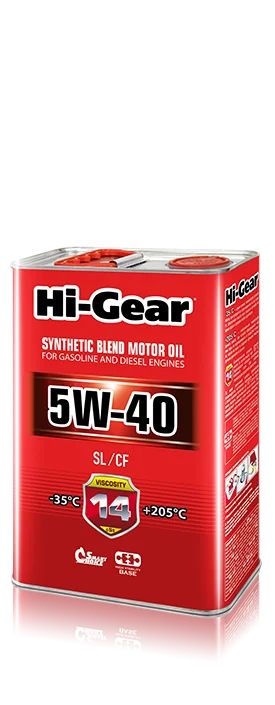 Лот: 12142447. Фото: 1. Hi-Gear 5W-40 полусинтетика 4л... Масла, жидкости