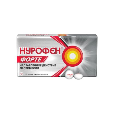 Лот: 23714485. Фото: 1. Нурофен форте таб.п о 400мг №12. Лекарства
