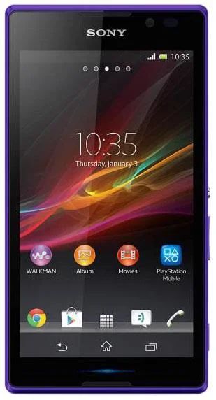 Лот: 4393761. Фото: 1. Смартфон Sony Xperia C (фиолетовый... Смартфоны