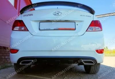 Лот: 15665244. Фото: 1. Hyundai Solaris Диффузор (тиснение... Детали тюнинга