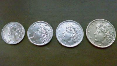 Лот: 8768743. Фото: 1. Бразилия 4 монеты 1967-70. Америка