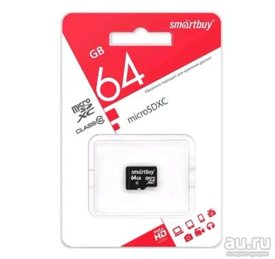 Лот: 17749491. Фото: 1. Новая карта памяти MicroSD 64... Карты памяти