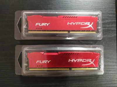 Лот: 14329402. Фото: 1. Kingston hyperx fury Red DDR3... Оперативная память