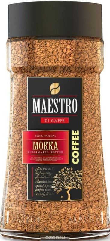 Лот: 11271256. Фото: 1. Maestro di caffe Mokka кофе растворимый... Чай, кофе, какао