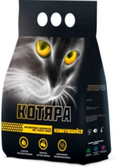 Лот: 4847228. Фото: 1. Наполнитель комкующийся Котяра... Миски, лотки, наполнители