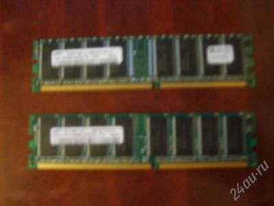 Лот: 245728. Фото: 1. 2 планки по 256Mb DIMM DDR Samsung... Оперативная память