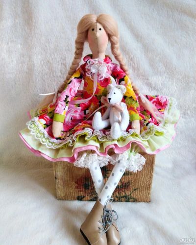 Лот: 13757050. Фото: 1. Весенняя кукла в стиле тильда. Авторские куклы, игрушки, поделки