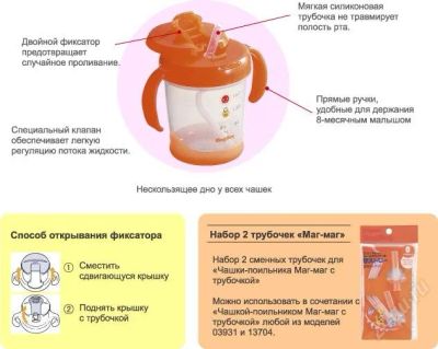 Лот: 2658013. Фото: 1. Pigeon чашка-поильник mag mag... Всё для кормления