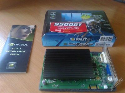 Лот: 1693732. Фото: 1. Видеокарта PCI-E 256mb NV GF9500GT... Видеокарты
