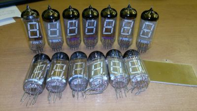 Лот: 5287658. Фото: 1. ИВ-12 Для Nixie Clock (Вакуумно-люминесцентный... Электронные лампы