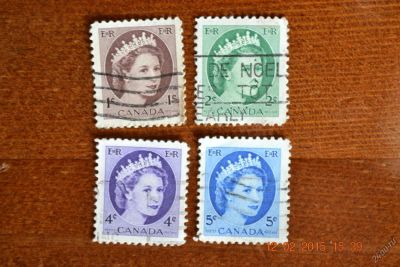 Лот: 5110044. Фото: 1. Марки Канады 1955-1956г. Королева. Марки