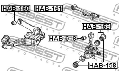 Лот: 18592699. Фото: 1. Сайлентблок задней цапфы HAB-158... Ходовая, подвеска, рулевое управление