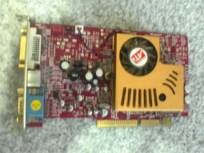 Лот: 398034. Фото: 1. Полуживая Видеокарта AGP Radeon... Видеокарты
