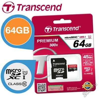 Лот: 7968977. Фото: 1. Карта памяти microSD XC 64 GB... Карты памяти