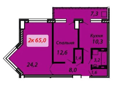 Лот: 6592461. Фото: 1. Продам крупногабаритную 2-комн... Квартиры, студии