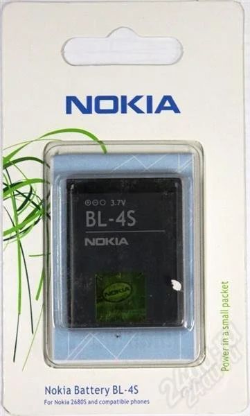 Лот: 2427896. Фото: 1. Акб BL-4S Original 100% Nokia... Аккумуляторы