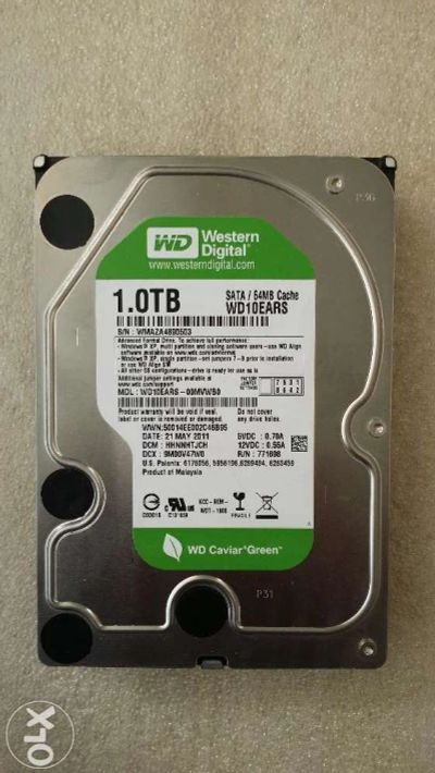 Лот: 6494736. Фото: 1. Жесткий диск на 1ТБ Western Digital... Жёсткие диски (HDD)
