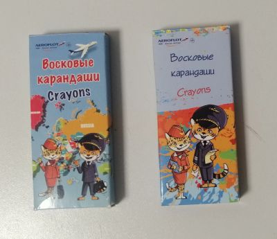 Лот: 20742880. Фото: 1. Новые восковые карандаши Аэрофлот... Ручки, карандаши, маркеры