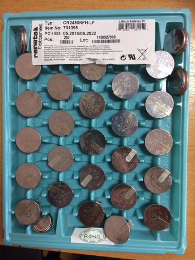 Лот: 11544573. Фото: 1. Батарея литиевая 3V 540mAh CR2450NFH-LF. Батарейки, аккумуляторы, элементы питания