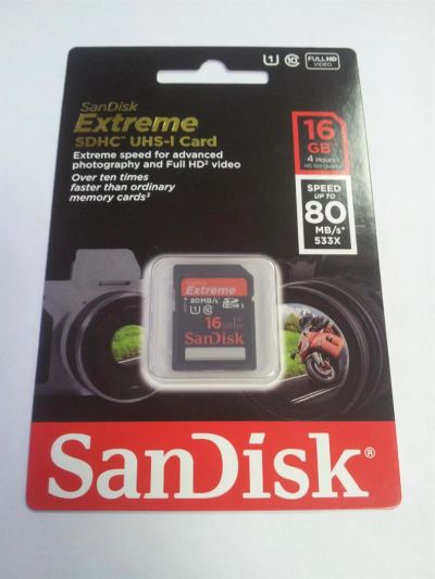 Лот: 3038732. Фото: 1. карта памяти SDHC 16GB SanDisk... Карты памяти