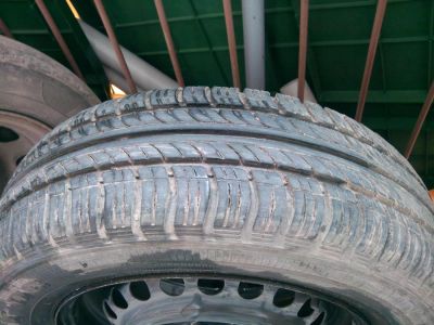 Лот: 7253402. Фото: 1. Пара колёс (Toyota Raum) резина... Шины на дисках