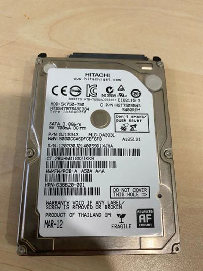 Лот: 18456240. Фото: 1. Жесткий диск для ноутбука Hitachi... Клавиатуры для ноутбуков