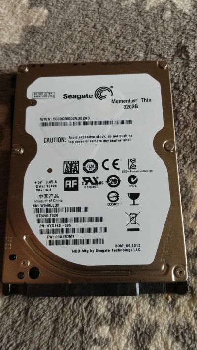 Лот: 8042172. Фото: 1. Seagate Momentus Thin ST320LT020... Жёсткие диски (HDD)