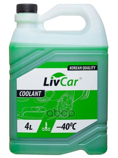 Лот: 24858663. Фото: 1. Livcar Coolant -40 Зеленый (4Л... Масла, жидкости