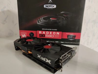 Лот: 15224847. Фото: 1. RX 580 8Gb XFX Black Edition. Видеокарты