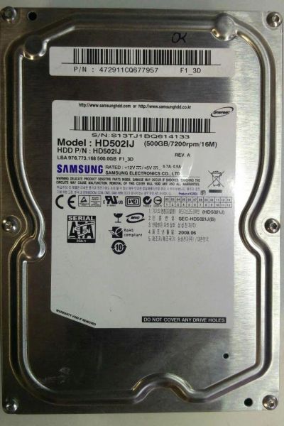Лот: 11908266. Фото: 1. Жесткий диск Samsung 500 Гб, Sata... Жёсткие диски