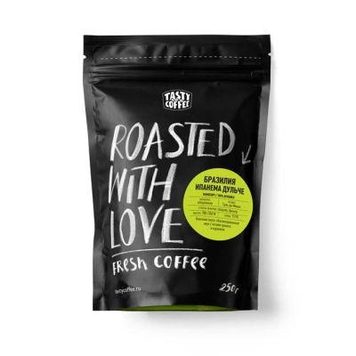 Лот: 11341437. Фото: 1. Кофе в зёрнах Tasty Coffee Бразилия... Чай, кофе, какао