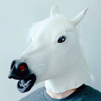 Лот: 3778465. Фото: 1. Белая маска коня | голова лошади... Карнавальные маски, шляпы, аксессуары