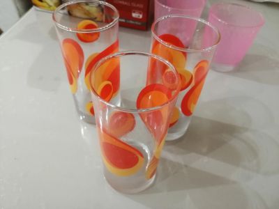 Лот: 17077922. Фото: 1. Стаканы цветные фрукты 3 штуки. Кружки, стаканы, бокалы