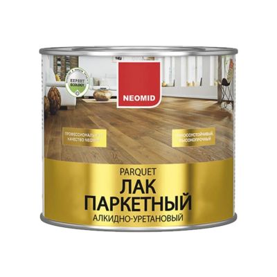Лот: 24084442. Фото: 1. Лак Neomid, паркетный, глянцевый... Краски, лаки, растворитель