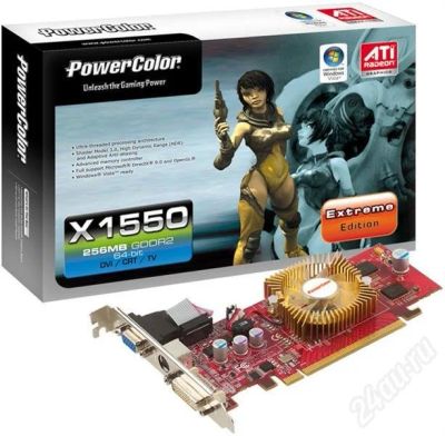 Лот: 287827. Фото: 1. PowerColor ATI Radeon X1550 256... Видеокарты