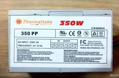 Лот: 16155532. Фото: 1. Блок питания Thermaltake 350PP... Корпуса, блоки питания