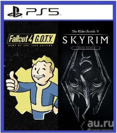 Лот: 17424501. Фото: 1. Skyrim Special Edition + Fallout... Игры для консолей